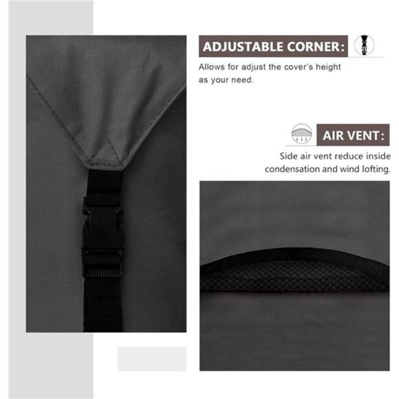 600D Tough Canvas Heavy Duty Rectangular Patio Table and Chair Cover - Picture 6 of 7